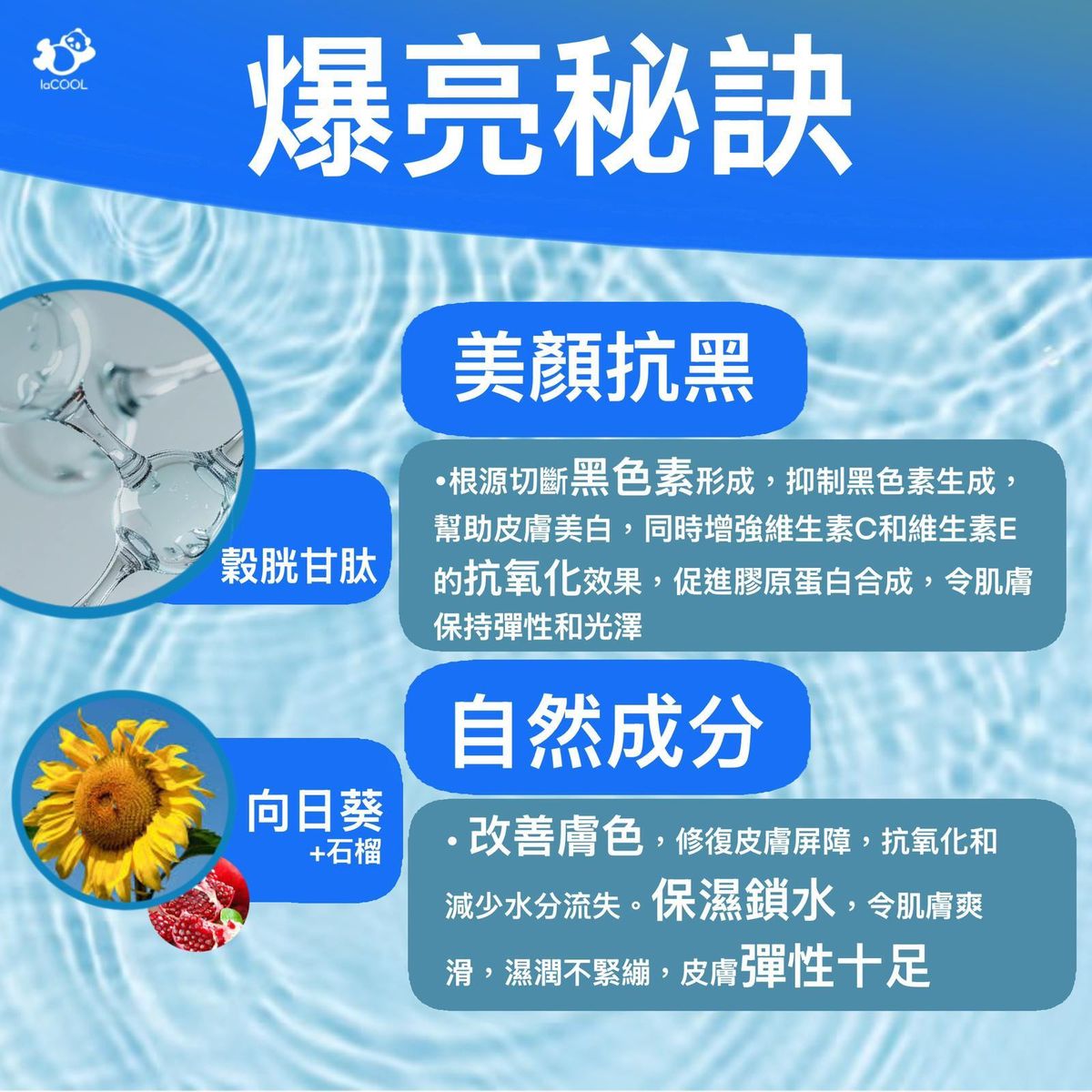 ⭐爆亮精華液30ml⭐【美白 抑制色沉 滋潤皮膚 】積雪草 角鯊烷❗